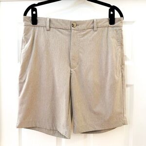 Tailorbyrd Collection Melange Grid Golf Shorts Tan sz 32